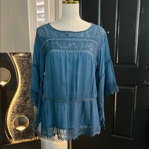Elegant Blue Women's Top